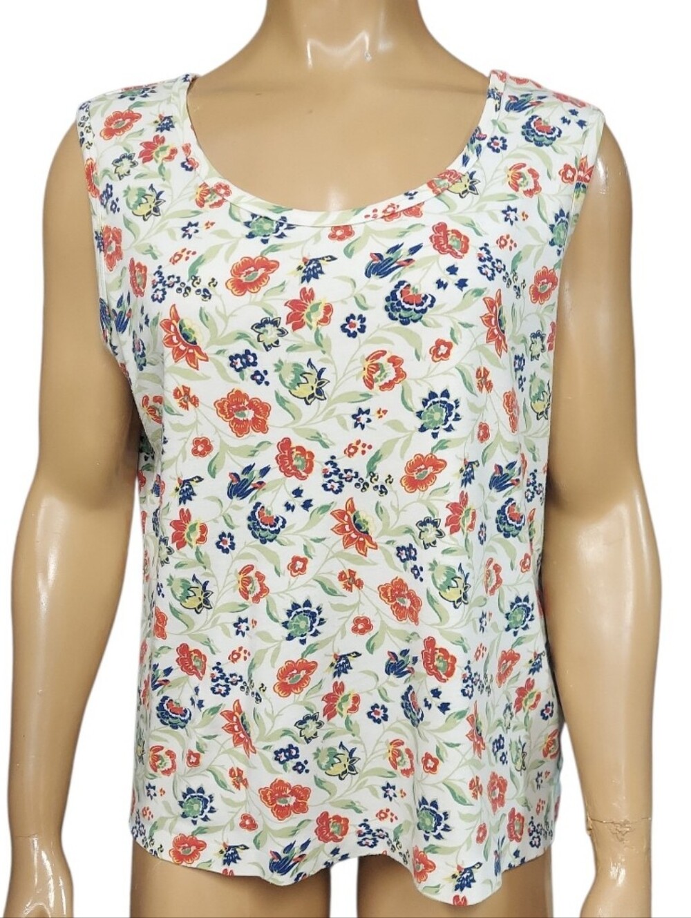 Vintage Hasting & Smith Sleeveless Floral Scoop Neck Top Tank Style